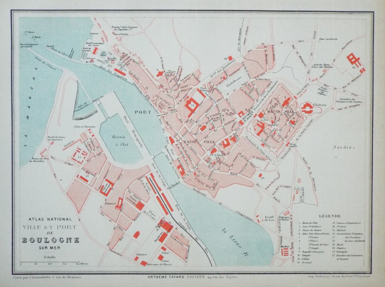 Map of Boulogne - Boulogne