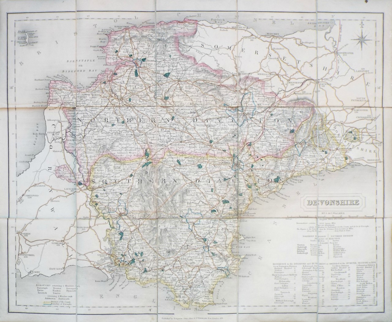 Map of Devon - J & C Walker