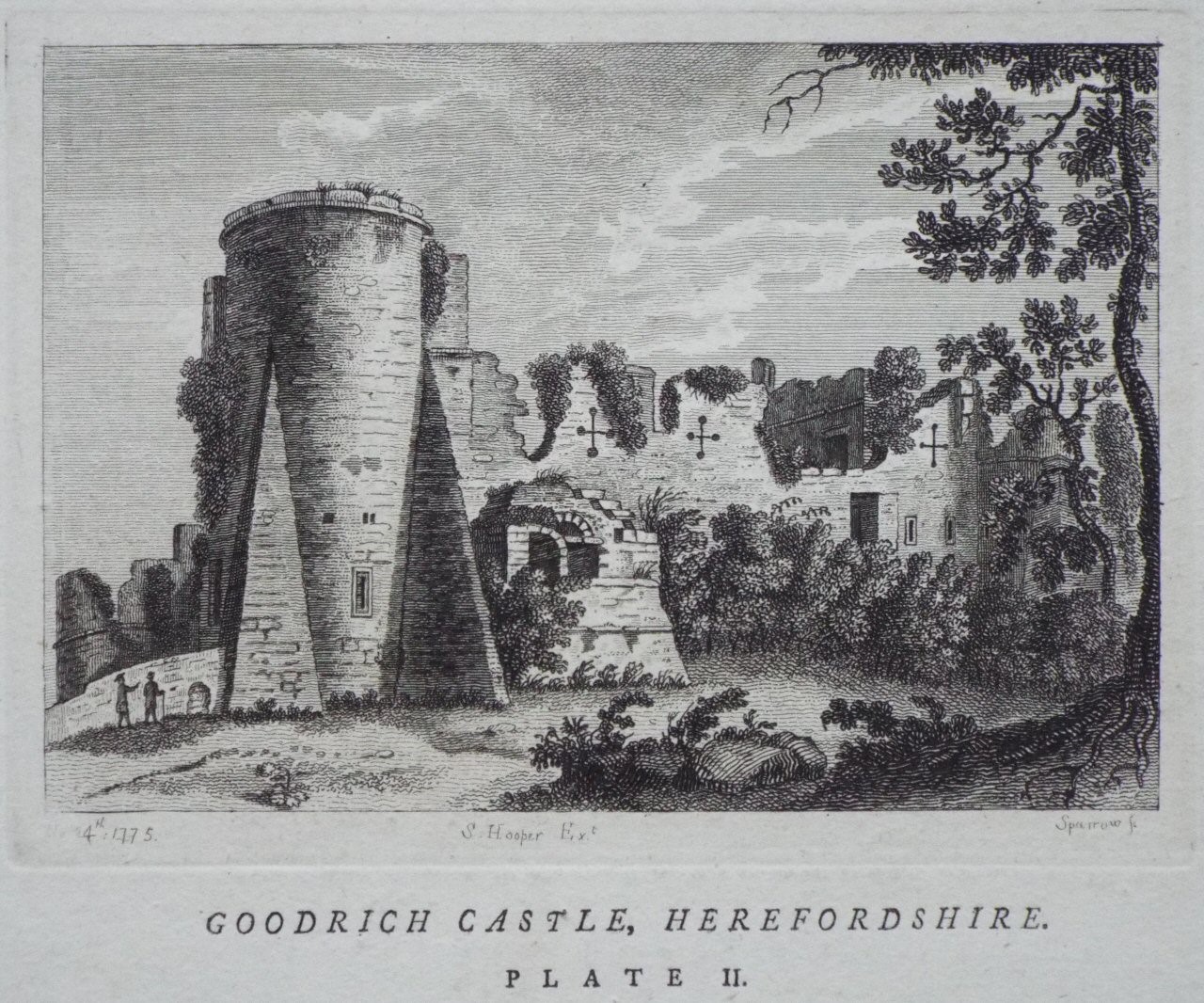 Print - Goodrich Castle, Herefordshire. Plate II - 