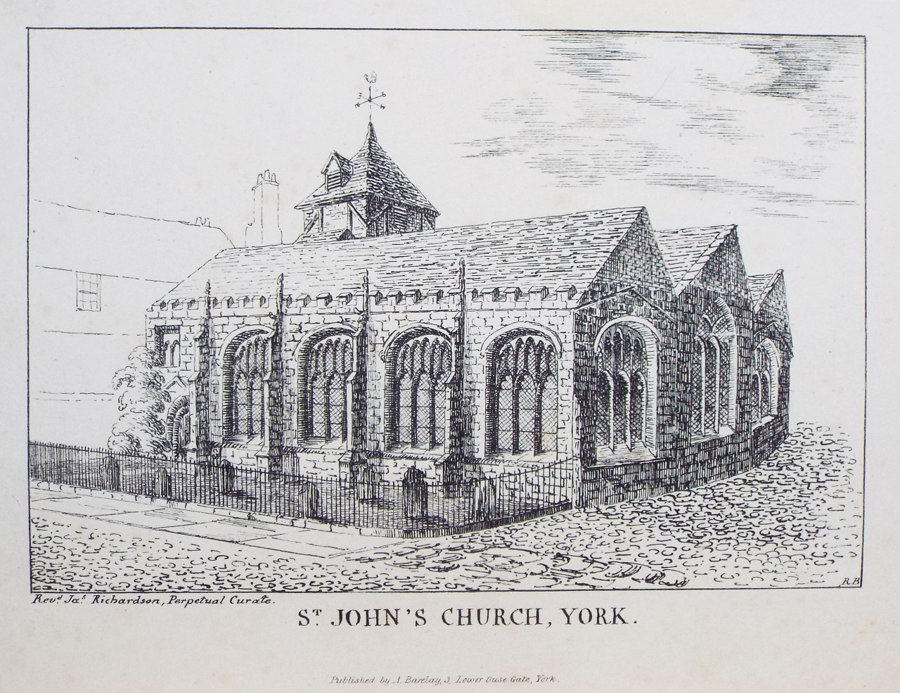 Lithograph - St. John's Church, York.
