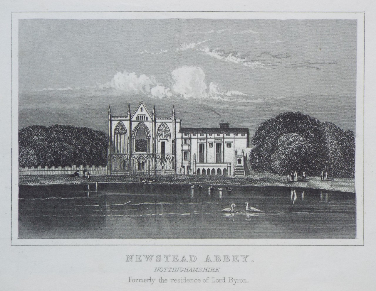 Print - Newstead Abbey. Nottinghamshire.