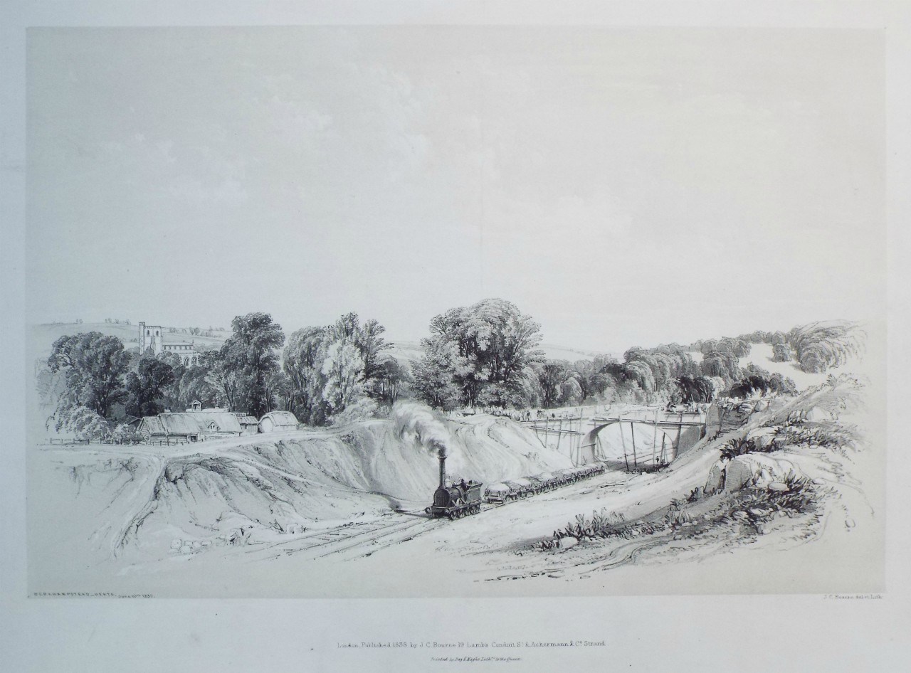 Lithograph - Berkhampstead - Herts. June 10th 1837. - Bourne