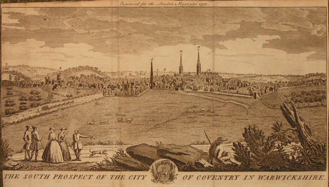 Print - The South Prospect of the City of Coventry in Warwickwhire