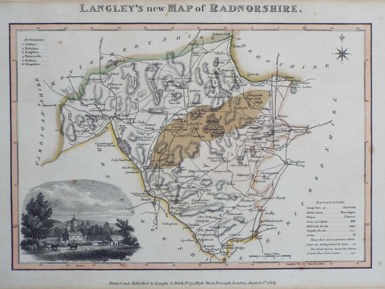 Map of Radnorshire
