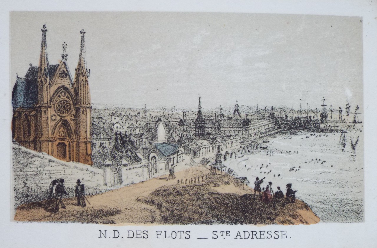 Lithograph - N. D. des Flottes - Ste. Adresse.