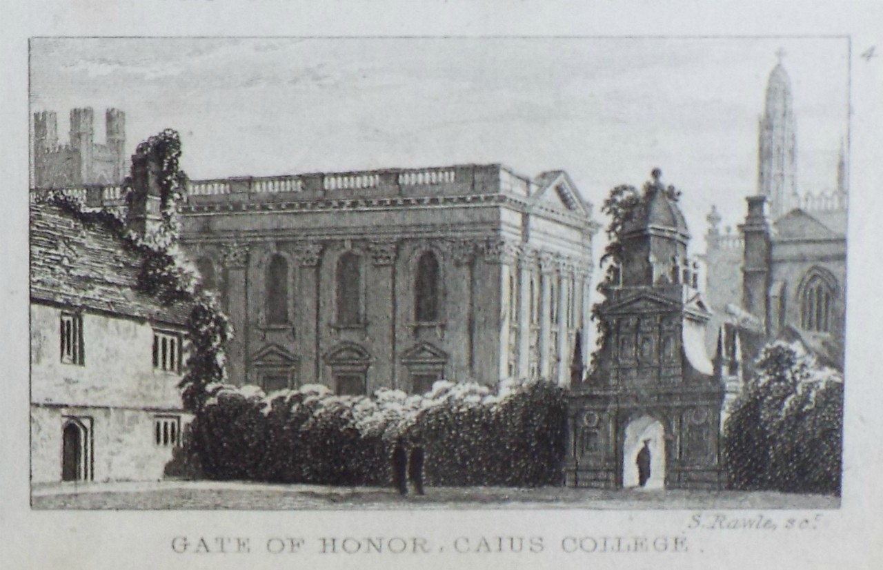 Print - Gate of Honor, Caius College. - Rawle