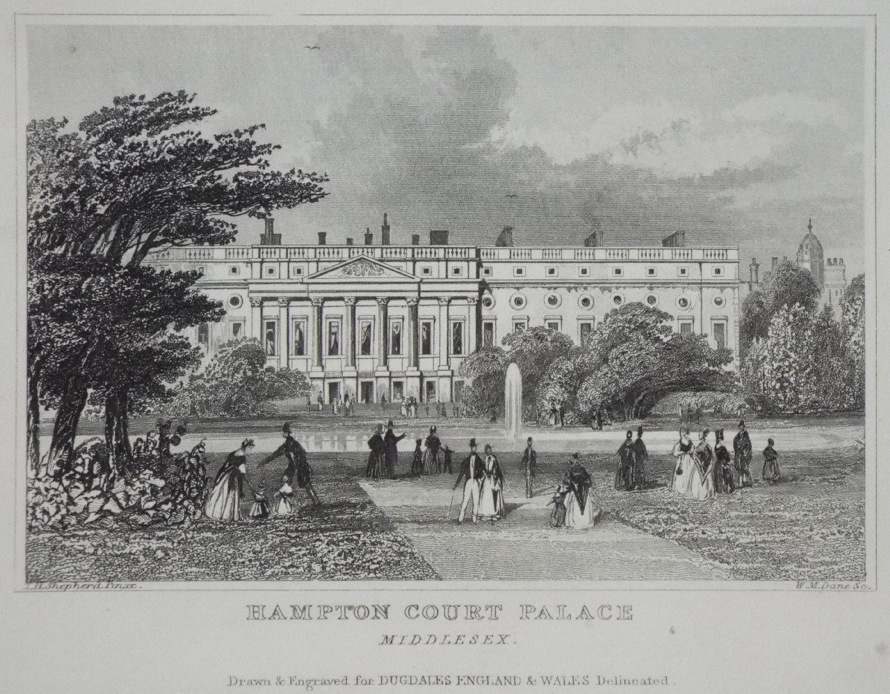 Print - Hampton Court Palace Middlesex