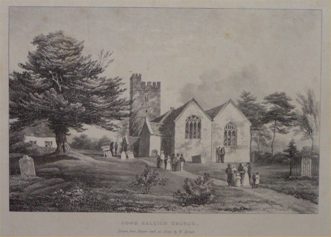 Lithograph - Comb Raleigh Church - Spreat