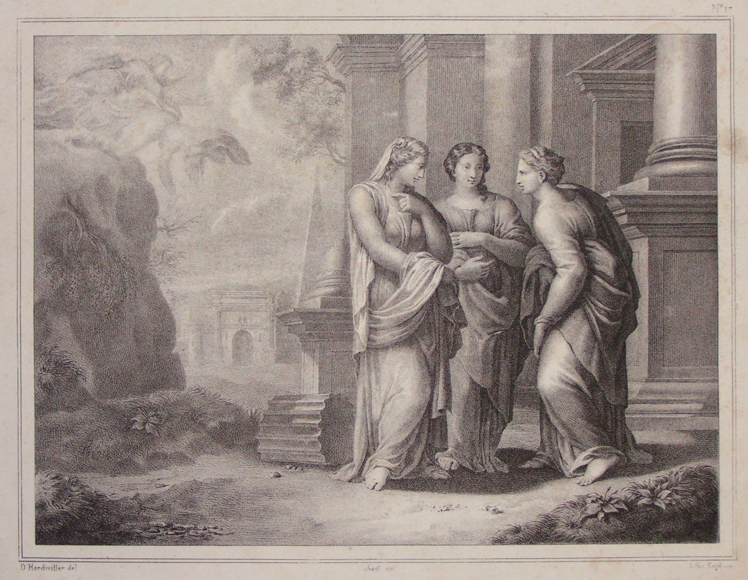Lithograph - (Classical group of figures) - 