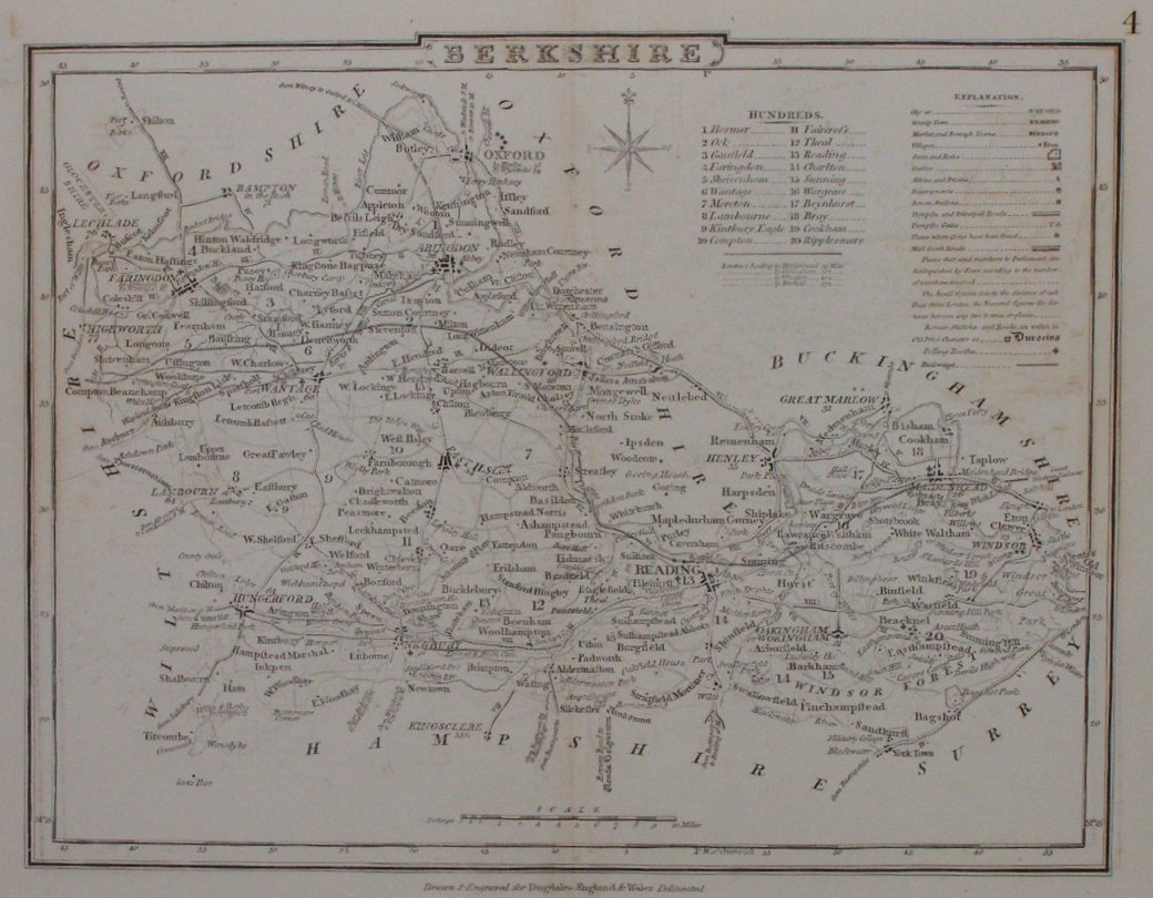 Map of Berkshire - Cole & Roper