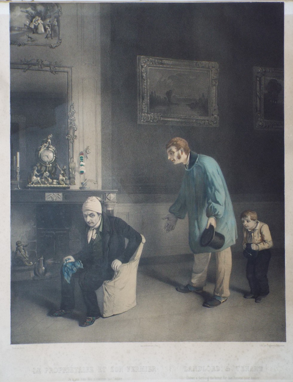 Lithograph - Le Proprietaire et son Fermier | Landlord & Tennant - Regnier