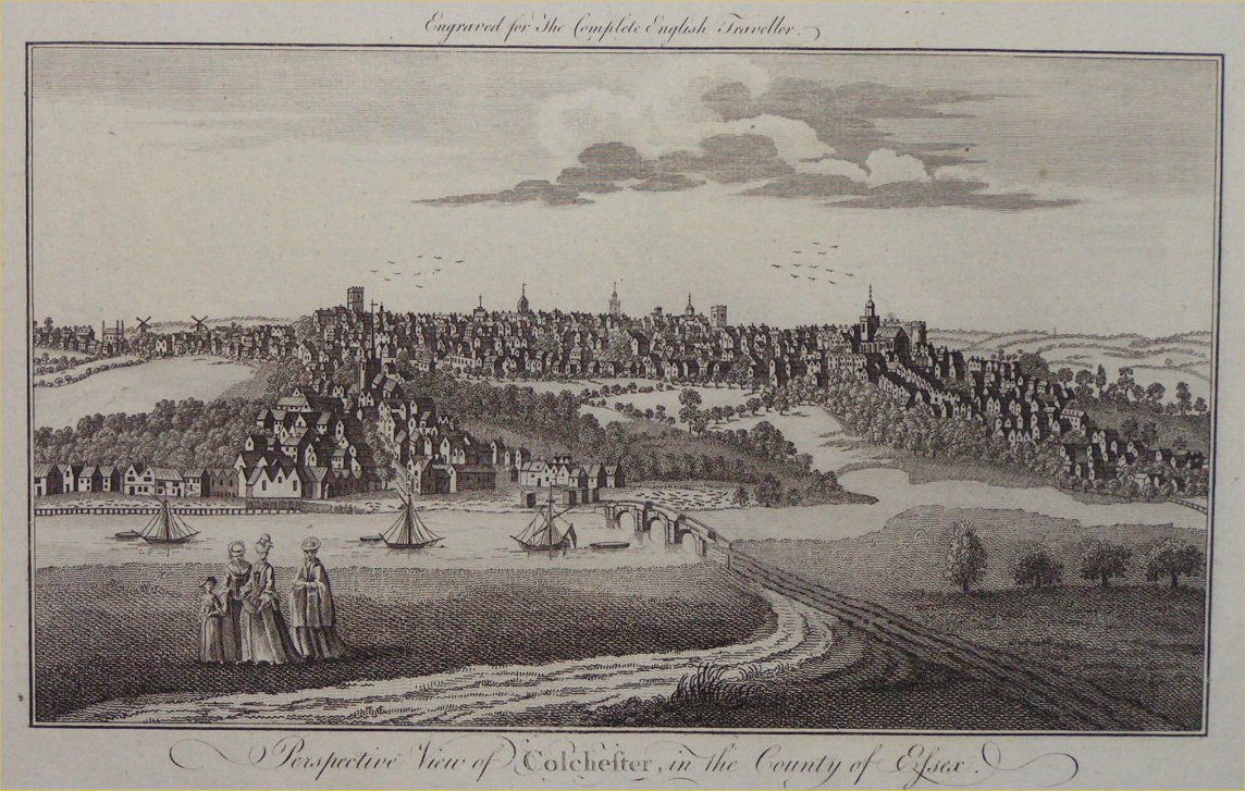 Print - Perspective View of Colchester in the County of Essex