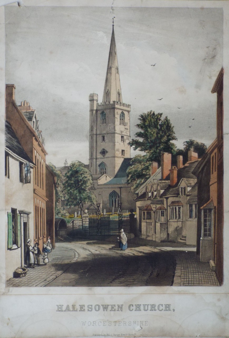 Lithograph - Halesowen Church, Worcestershire.
