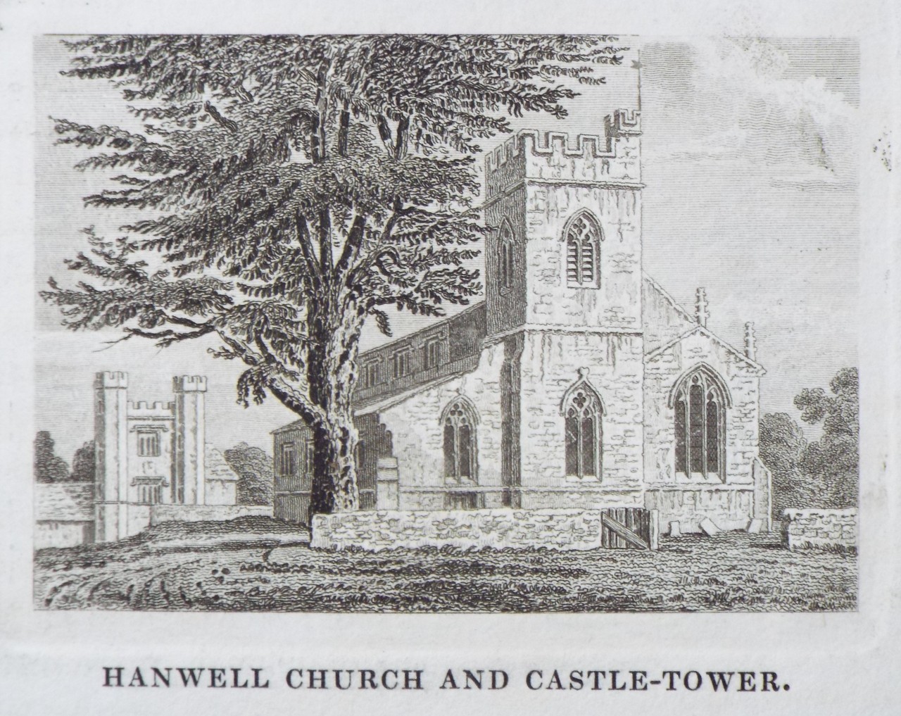 Print - Hanwell Church and Castle-Tower.