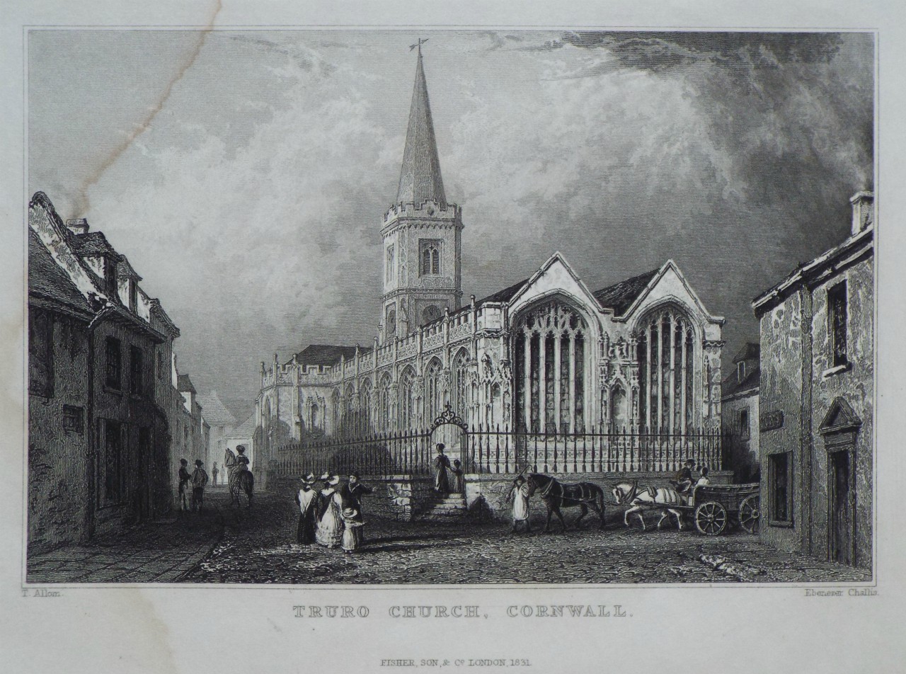 Print - Truro Church, Cornwall. - Challis