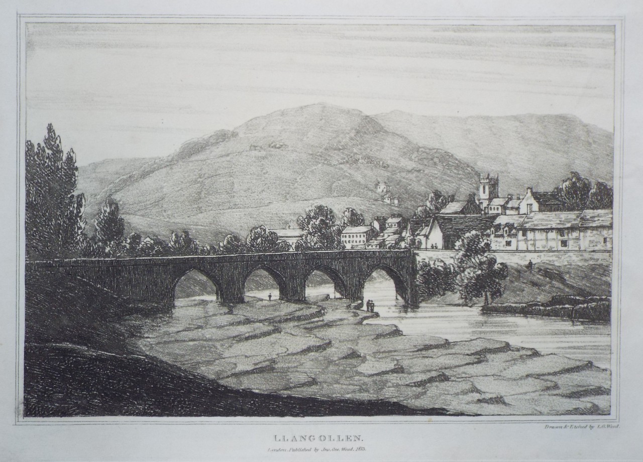 Soft-ground Etching - Llangollen. - Wood