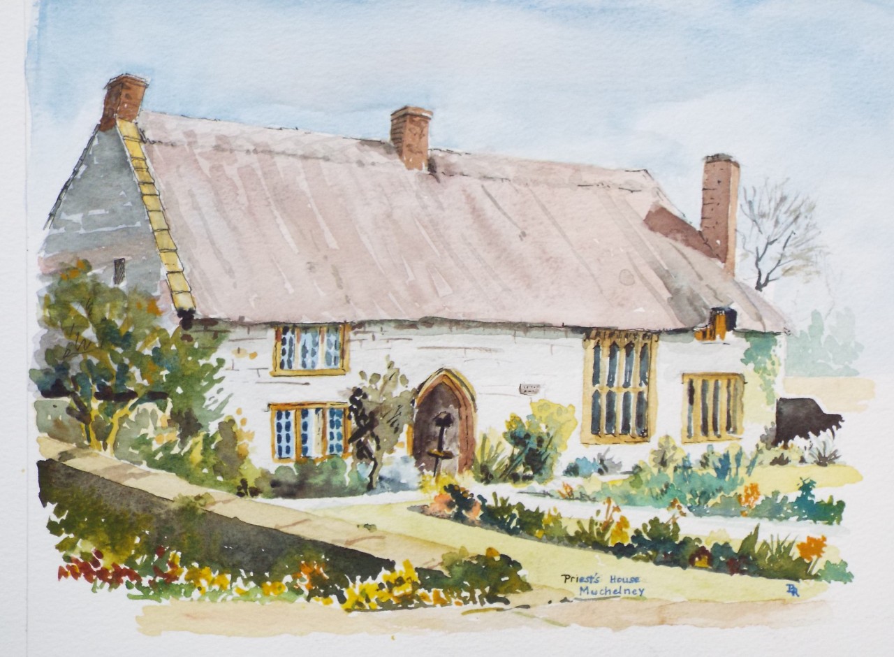 Watercolour - Priest's House, Muchelney