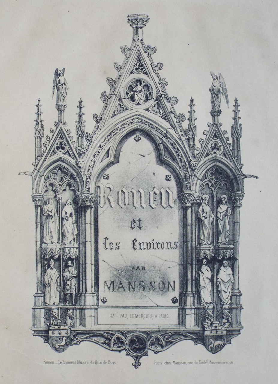Lithograph - Rouen et ces Environs par Mansson. - Mansson