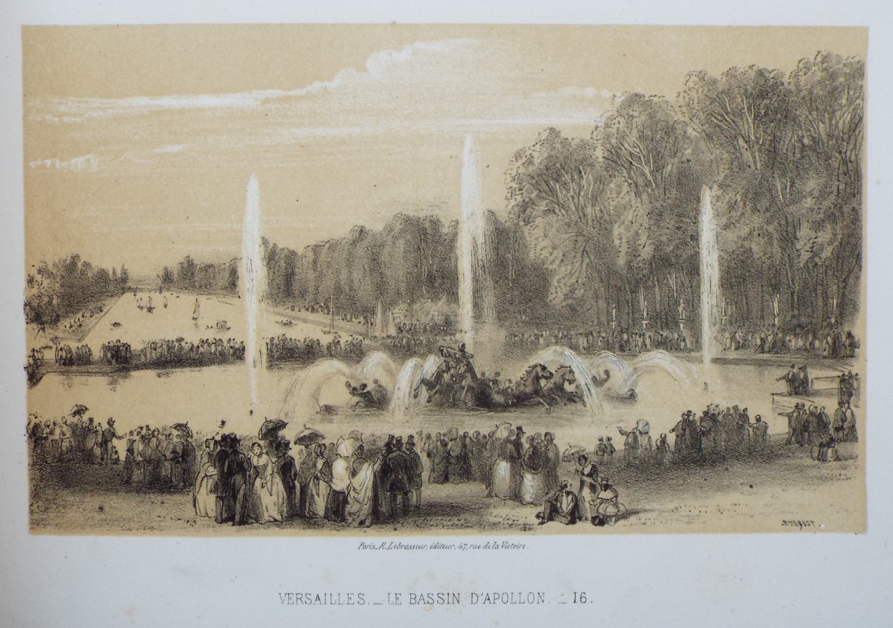 Lithograph - Versailles. Le Bassin d'Apollon. - 