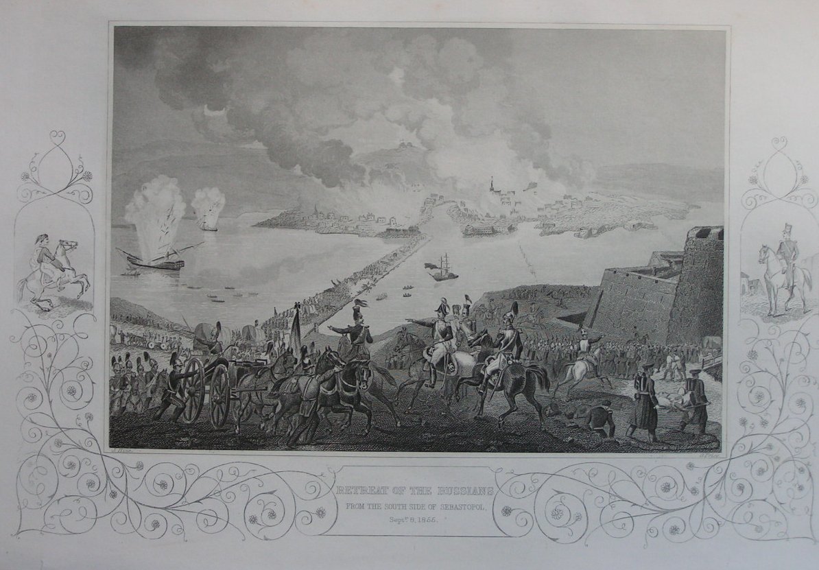 Print - Retreat of the Russians from the South Side of Sebastopol, Sp 8 1855 - Price