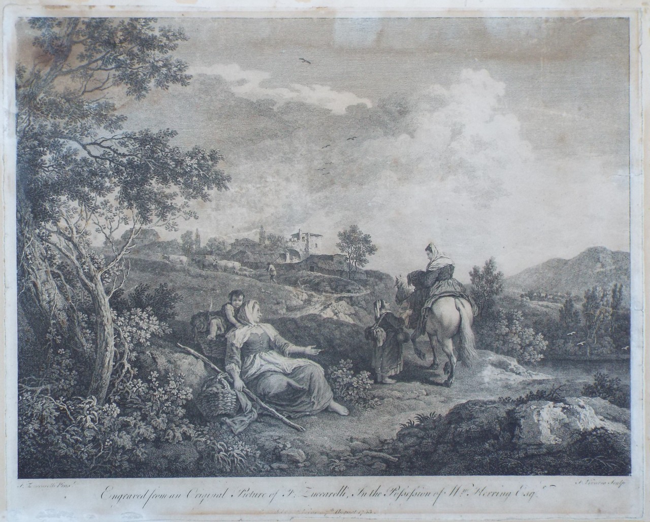 Print - Engraved from a Picture of F. Zuccarelli, In the Possession of Wm. Herring Esqr. - Vivares