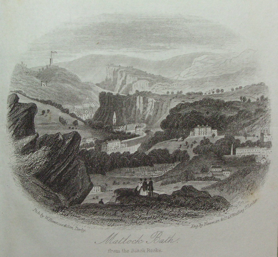 Steel Vignette - Matlock Bath from the Black Rocks - Newman