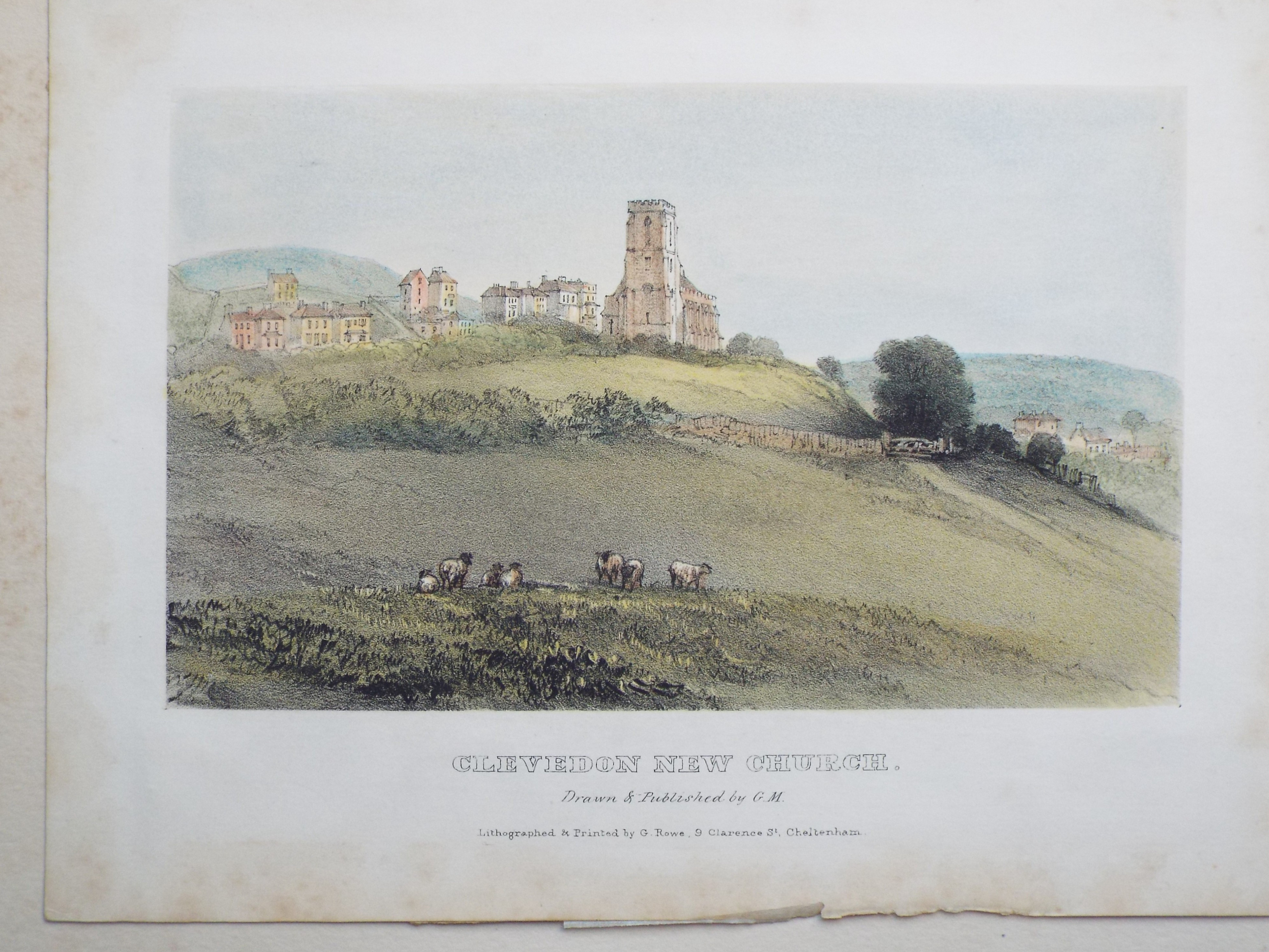 Lithograph - Clevedon New Church - Rowe