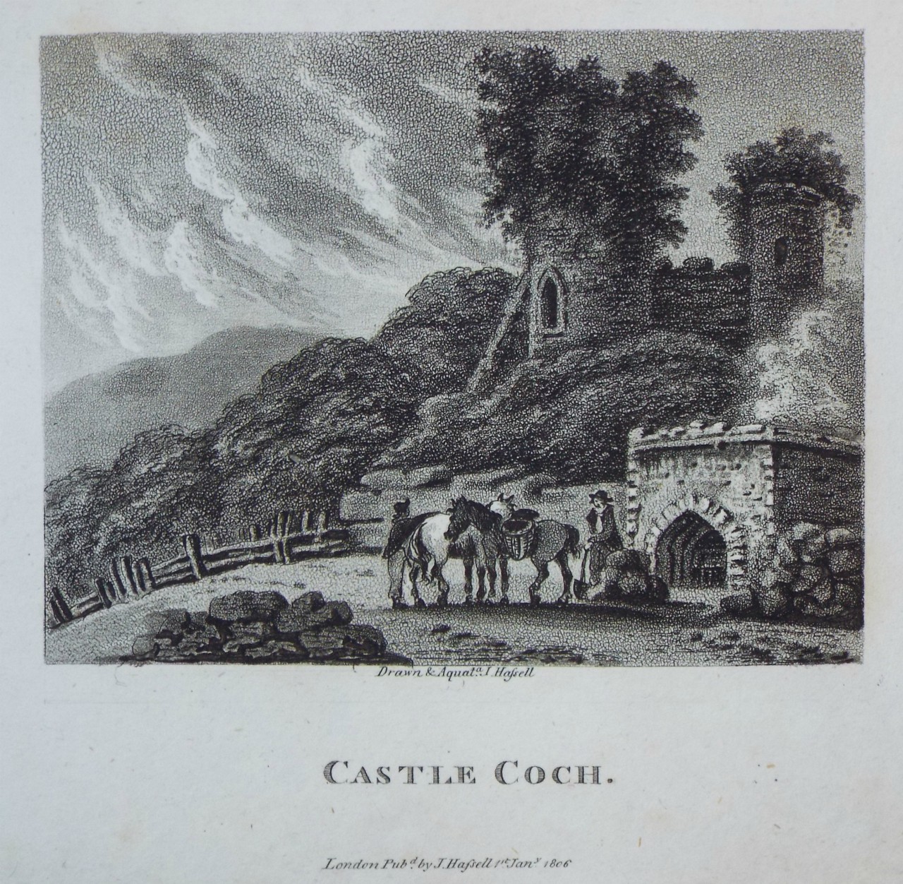 Aquatint - Castle Coch. - Hassell