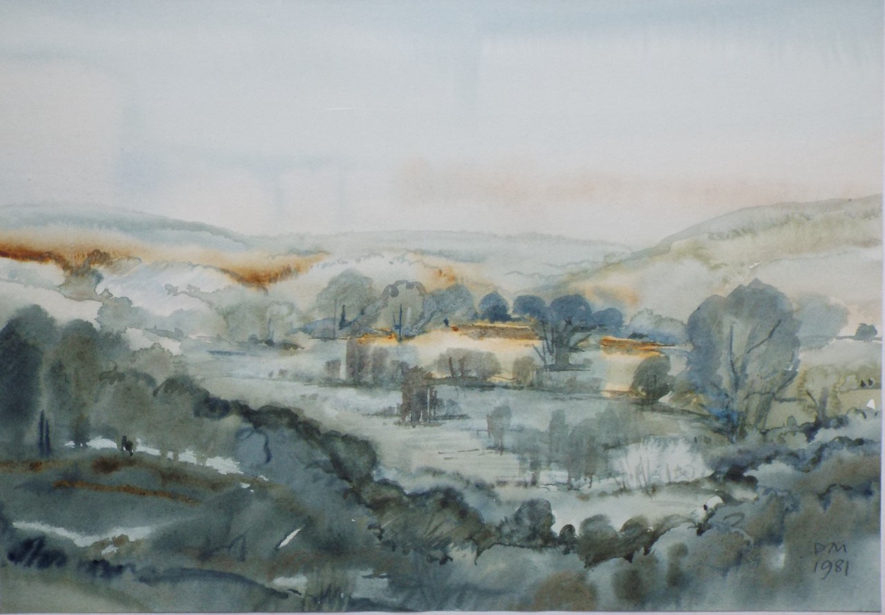 Watercolour - Towards Hetton from Grassington Road
