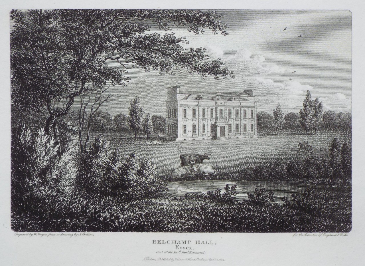 Print - Belchamp Hall, Essex. Seat of the Revd. Saml. Raymond. - Angus