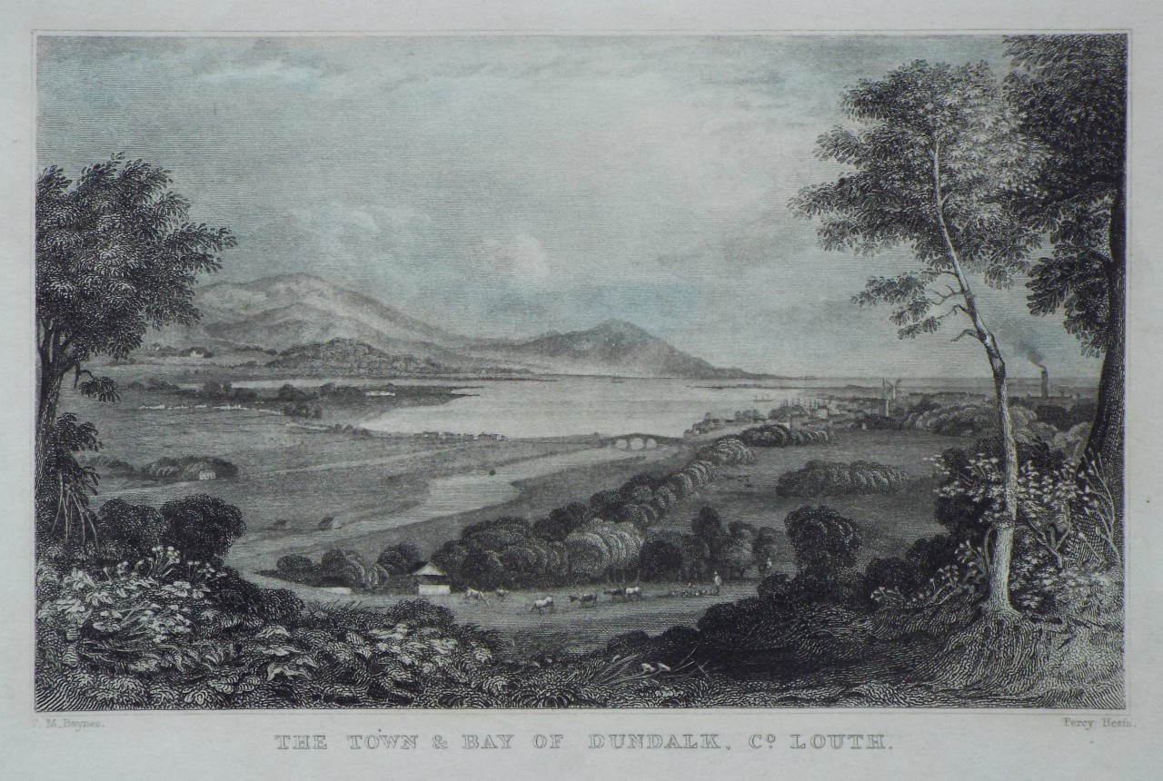Print - The Town & Bay of Dundalk, Co. Louth. - Heath