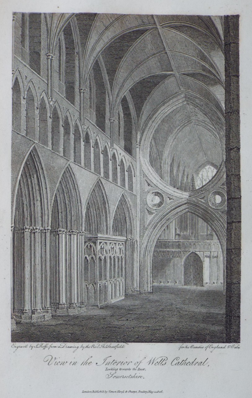 Print - View of the Interior of Wells Cathedral - Roffe