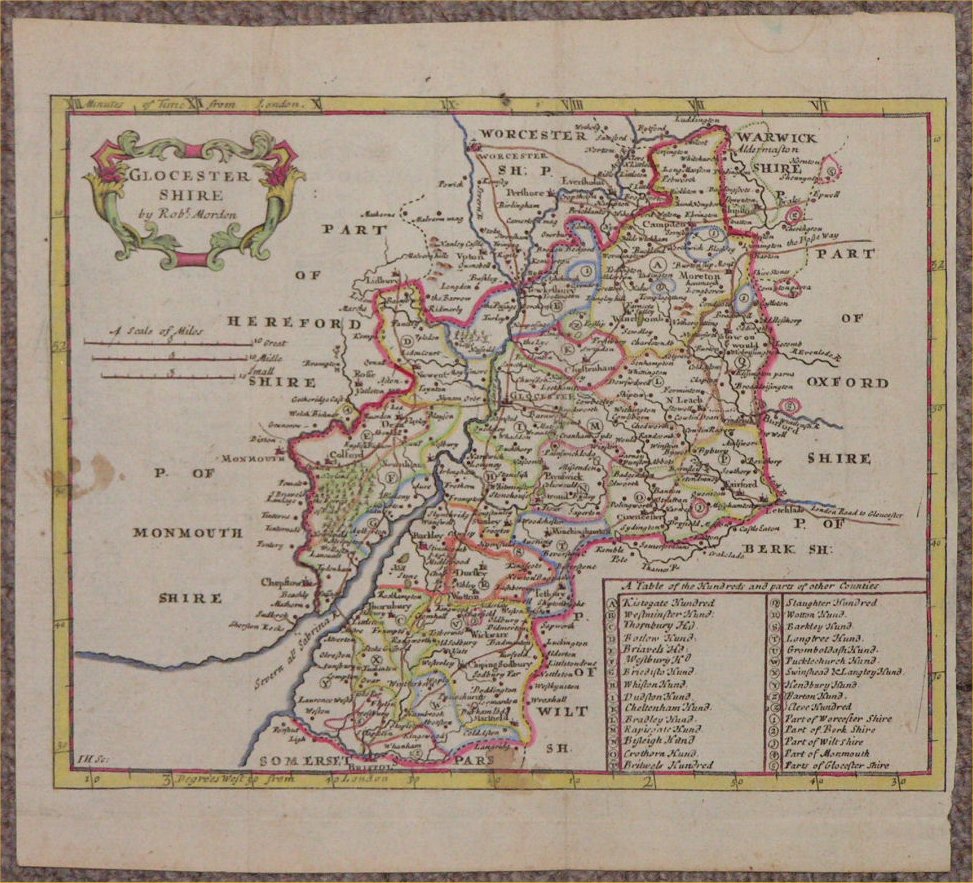 Map of Gloucestershire - Morden