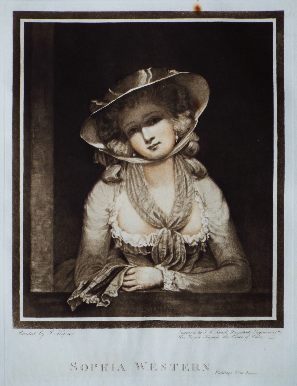 Mezzotint - Sophia Western. Fielding's Tom Jones. - Smith