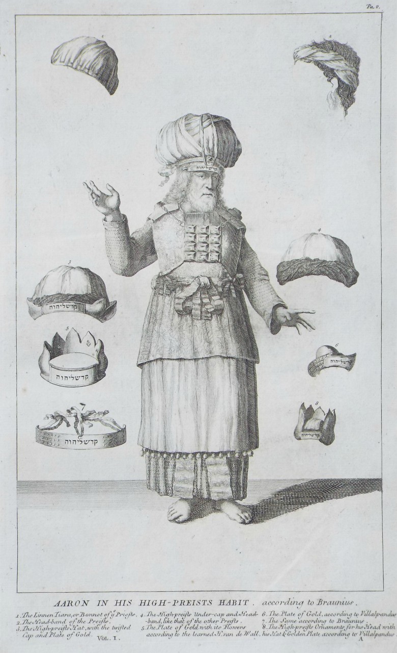 Print - Aaron in his High-Priests Habit. according to Braunius.