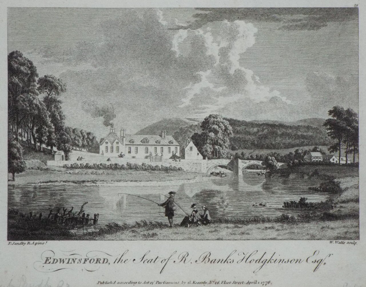 Print - Edwinsford, the Seat of R. Banks Hodgkinson Esqr. - Watts