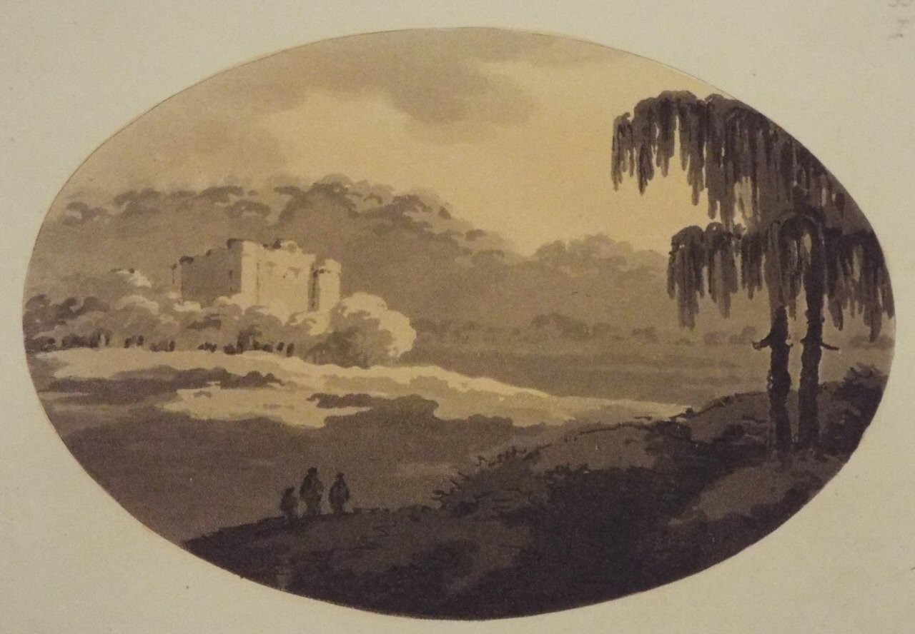 Aquatint - (Landscape with castle) - Gilpin