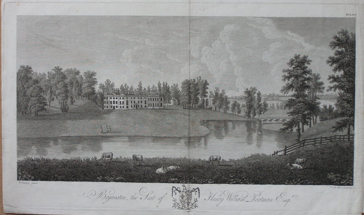 Print - Bryanston, the Seat of Henry William Portman Esqr. - Picot