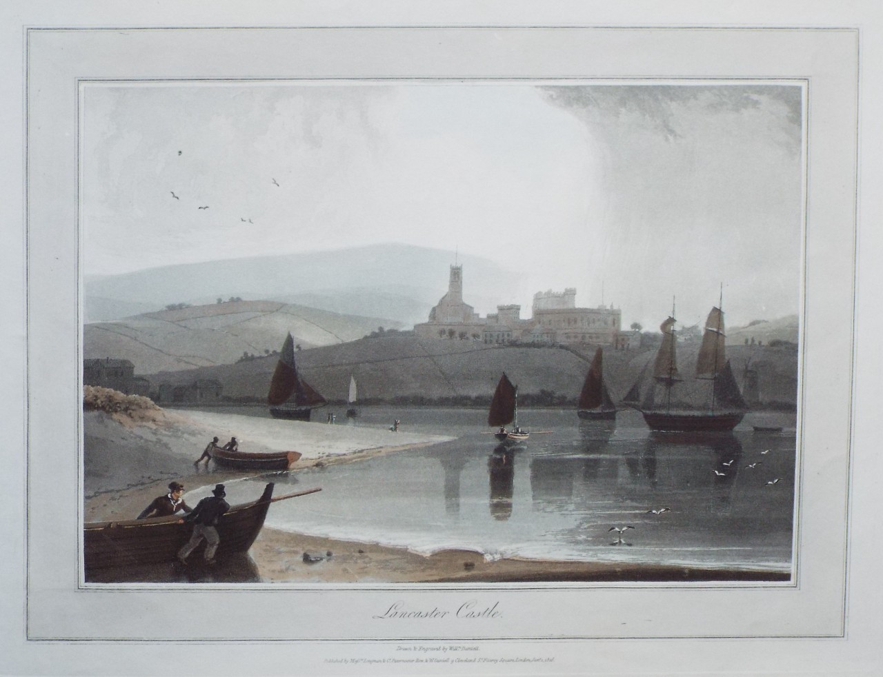 Aquatint - Lancaster Castle. - Daniell