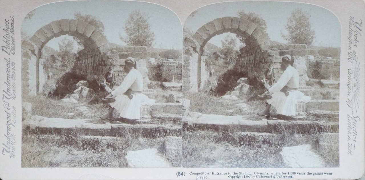 Photograph - Competitors' entrance to the Stadion, Olympia.