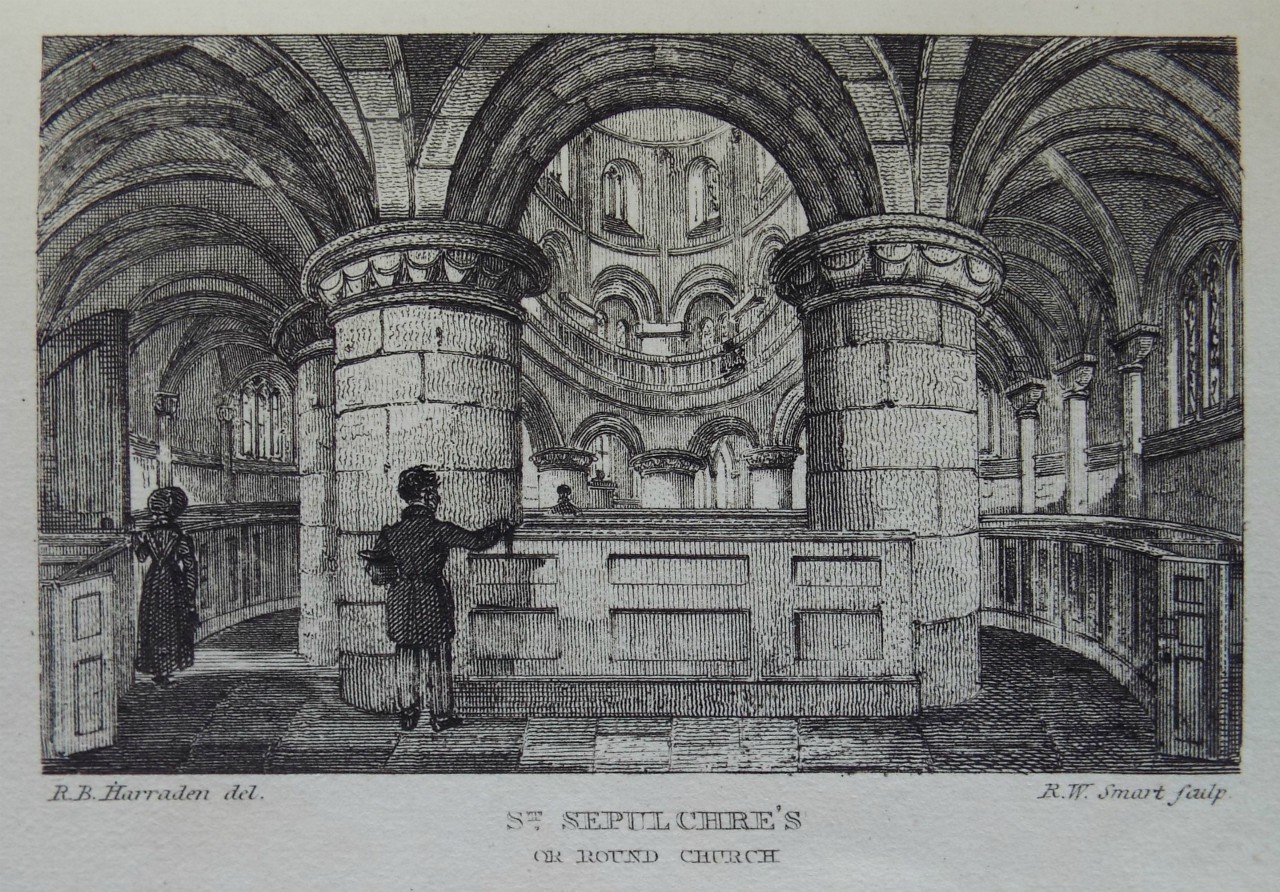 Print - St. Sepulchre's or Round Church. - Smart