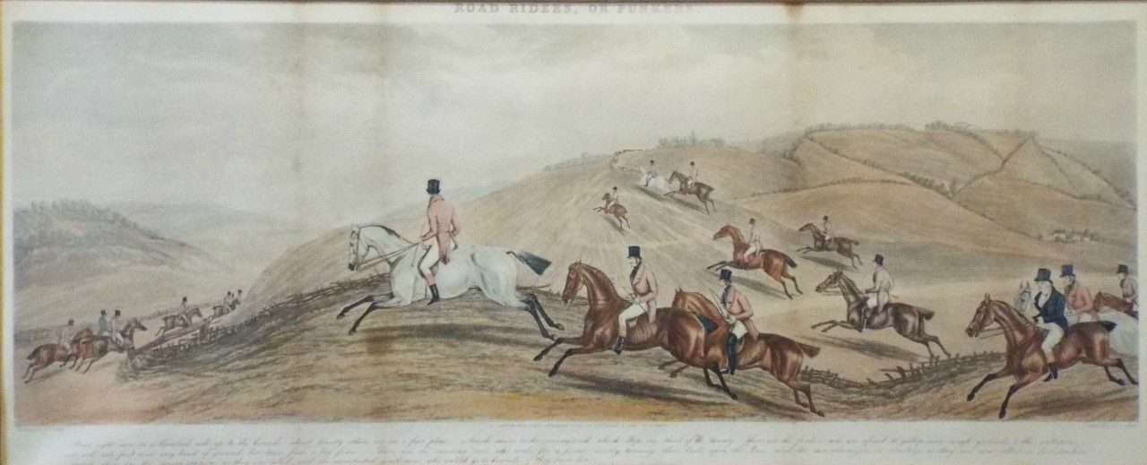 Aquatint - Road Riders, or Funkers. - Hunt