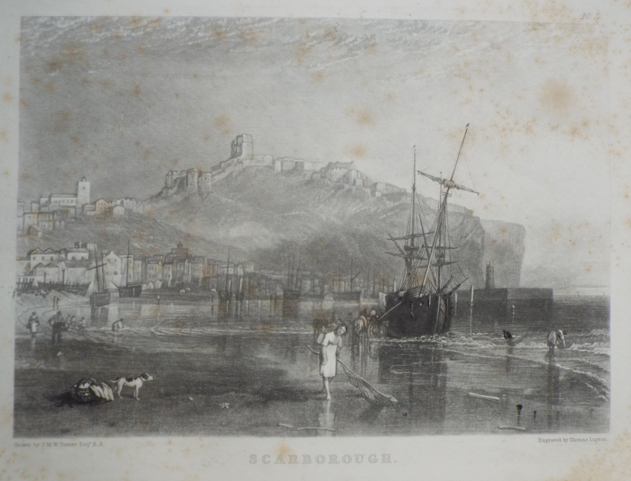 Steel mezzotint - Scarborough. - Lupton