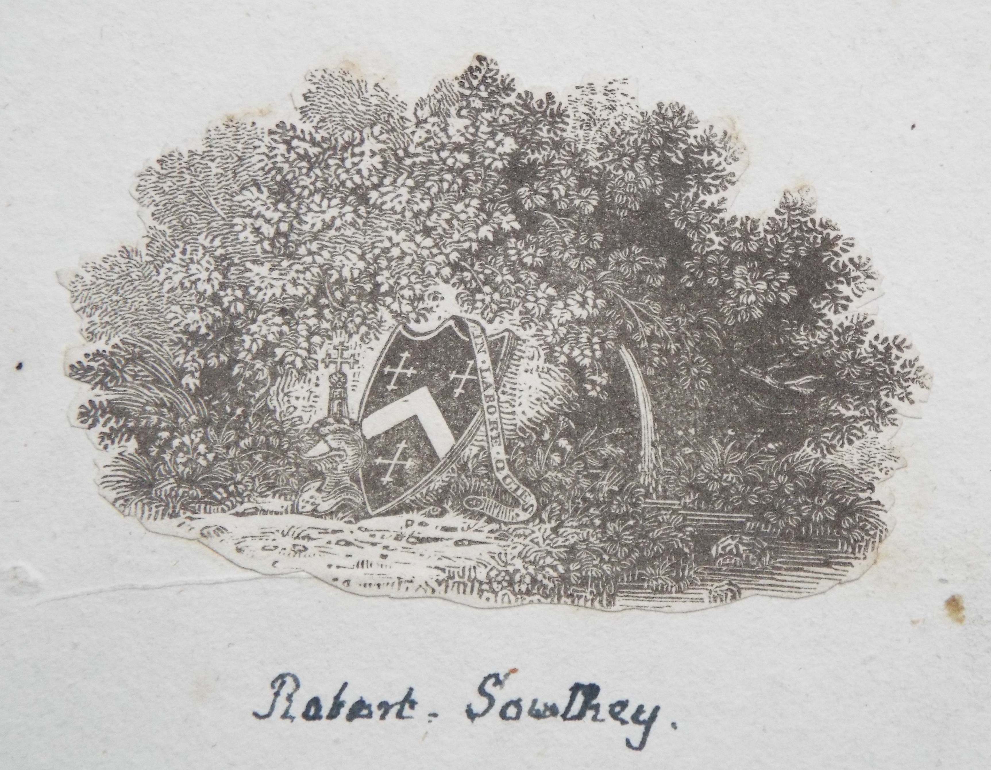 Wood - Bookplate of Robert Southey by Thomas Bewick - Bewick