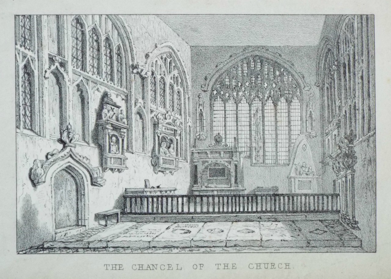 Lithograph - The Chancel of the Church.