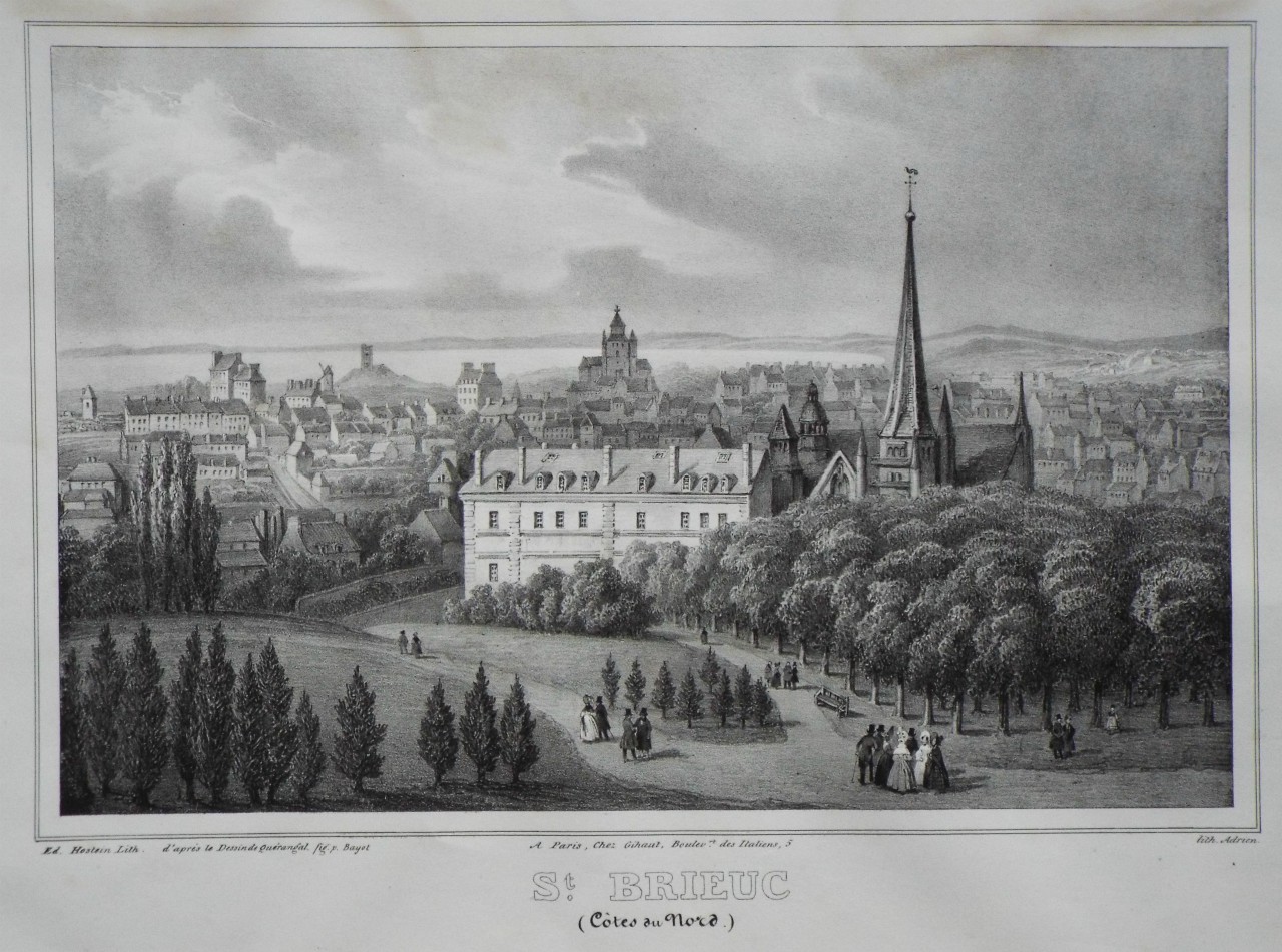 Lithograph - St. Brieuc (Cotes du Nord.) - 