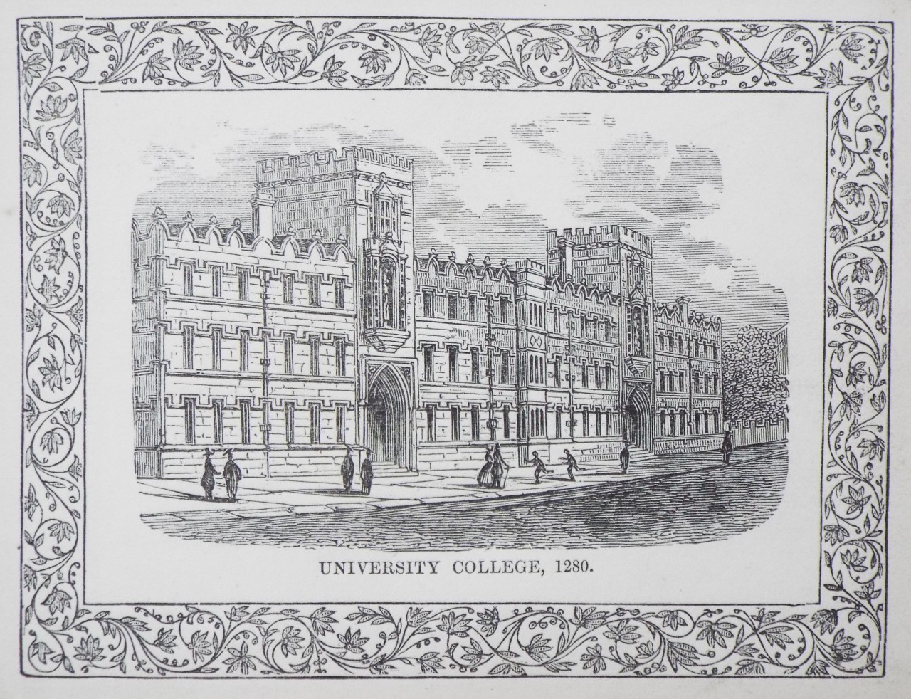 Wood - University College, 1280. - Whittock