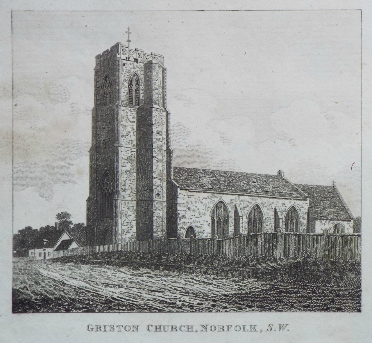 Print - Griston Church, Norfolk, S.W.
