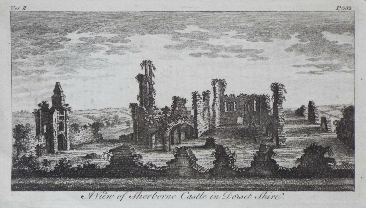 Print - A View of Sherborne Castle in Dorset Shire.
