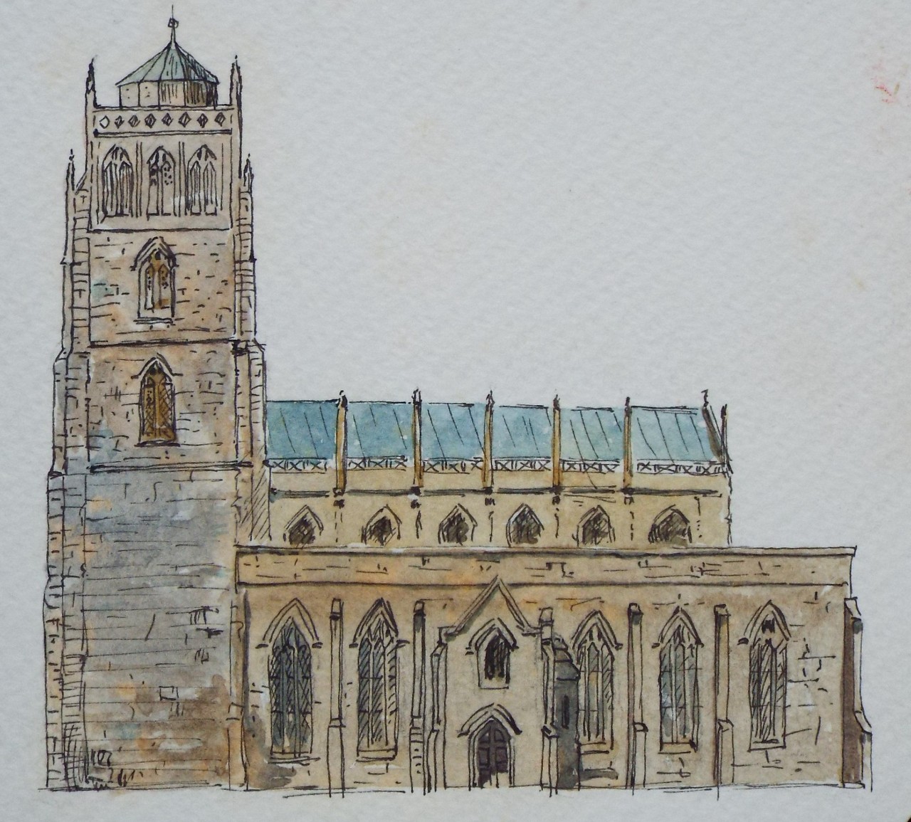 Watercolour - Shepton Mallet Church